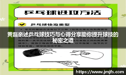 黄磊亲述乒乓球技巧与心得分享助你提升球技的秘密之道